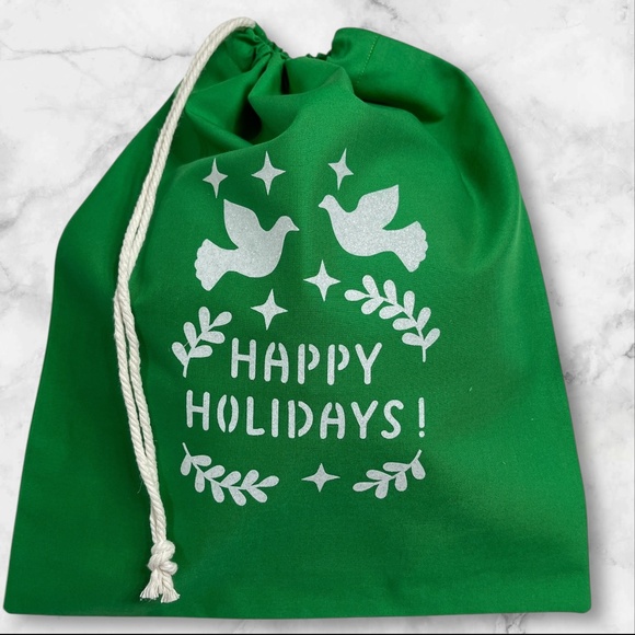 Christmas Holiday Cotton Bread Bag, Sourdough Bread Bag, Baker's Gift Bag - Picture 3 of 5